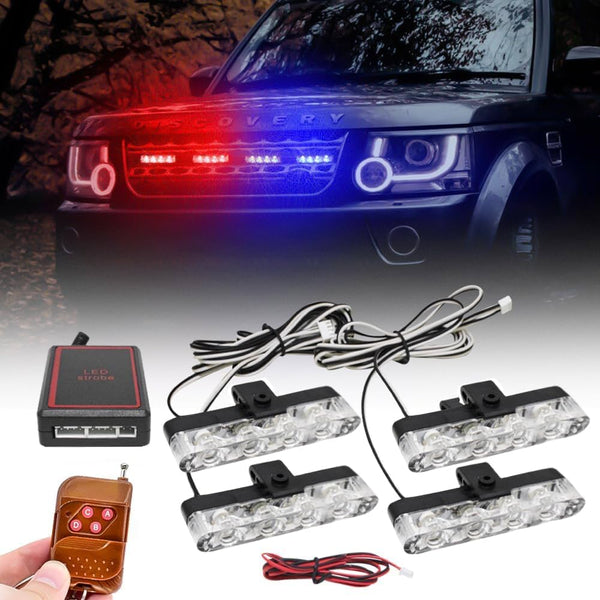 LED Police Grill Light - 16 Flash Modes