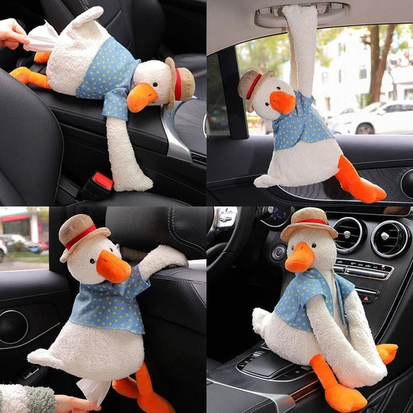 Creative Duck Plush Hanging Tissue Box Holder