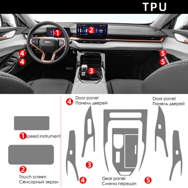 Haval H6 Interior Transparent TPU Film