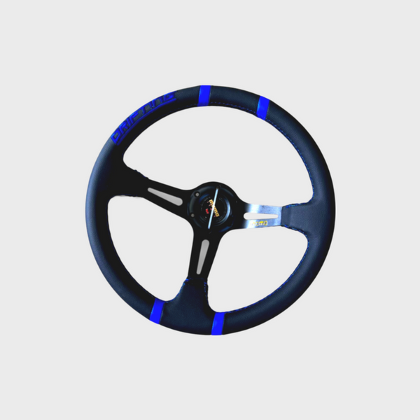 Momo Steering Wheel Deep Dish With Leather Stitching