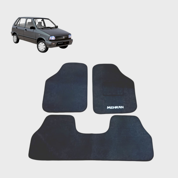 Suzuki Mehran Carpet Car Floor Mat - Black