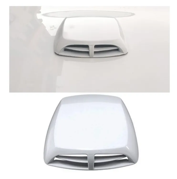 Universal Air Flow Intake Hood Bonnet Cover Scoop 5031 - White