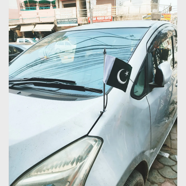 Universal Car Flag Rod With Pakistani Flag