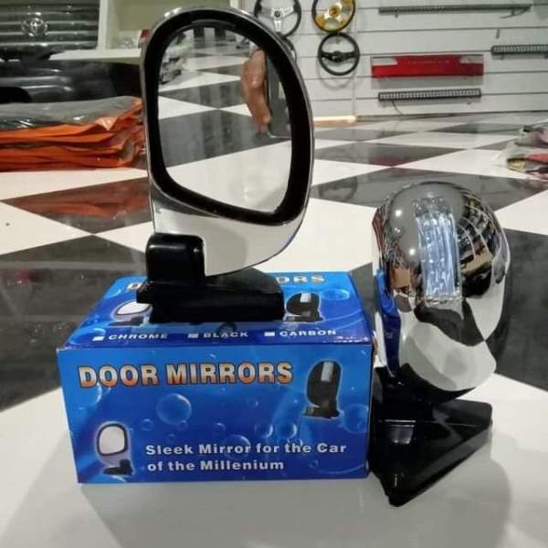 Universal Chrome Side Mirror With LED Light